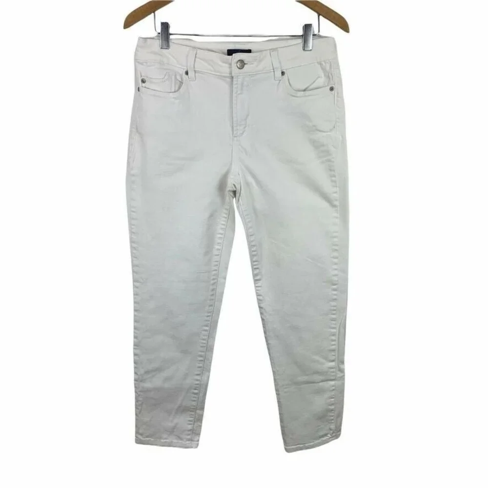 NYDJ White Jeans Lift Tuck Technology Not Your Daughter's Jeans Cotton‎ Blend 6